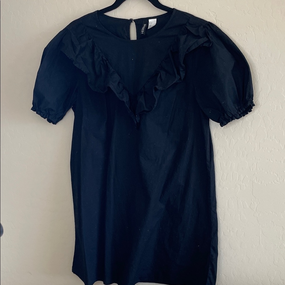 H&M Divided black ruffle dress